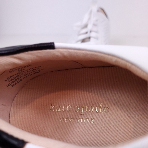 NWT Kate Spade Ashlyn White Leather Lace Up Sneakers - Picture 8 of 8